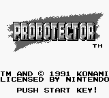 Probotector title screen for GameBoy